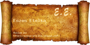 Eszes Etelka névjegykártya